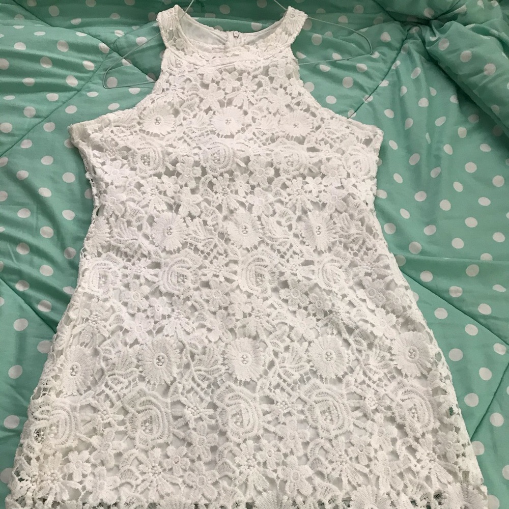 White “Rose” medium dress. Like new!